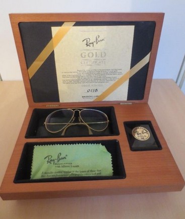 ray ban 14k gold