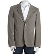 Paul Smith dark khaki cotton blend 2-button blazer