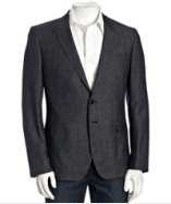 Paul Smith navy cotton-wool 2-button jacket
