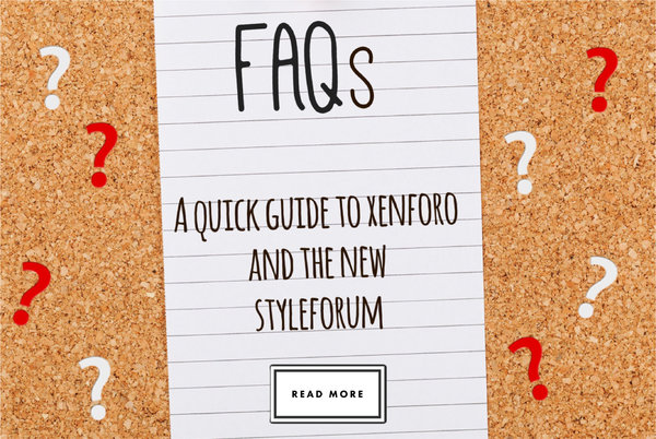 New Styleforum Interface Help: FAQs
