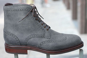 Carmina for Epaulet Grey Suede Steinbeck Boot