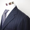 SOLD! NWT LUCIANO BARBERA SARTORIALE BY ATTOLINI CHARCOAL CHALKSTRIPE FLANNEL SUIT US40