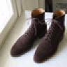 Laszlo Vass dark brown U-tip boots, size 42EU, suede, Dainite