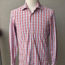 Kiton, blue-white-red plaid shirt, size 39, like new