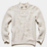 $585 Inis Meain Beartini Beairtini Bubble Knit Wool Cashmere Sweater Ivory Cream White; Size L