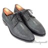 ZALIN Exotic Pearly STINGRAY LEATHER Derby Oxford Dress Shoes RARE EU 43 / US 10
