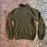 SOLD Harley of Scotland Lambswool Roll-Neck Jumper - Loden Green - L Large