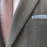Chester Barrie 38/48 forest green with rust windowpane & blue highlights