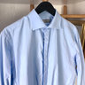 sold-Canali Blue Spread Collar Dress Shirt 42/16.5