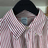 sold-Red Candy Stripe Brooks Brothers ESF 16/35 Broadcloth