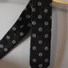 Drake's black silk tie with circles