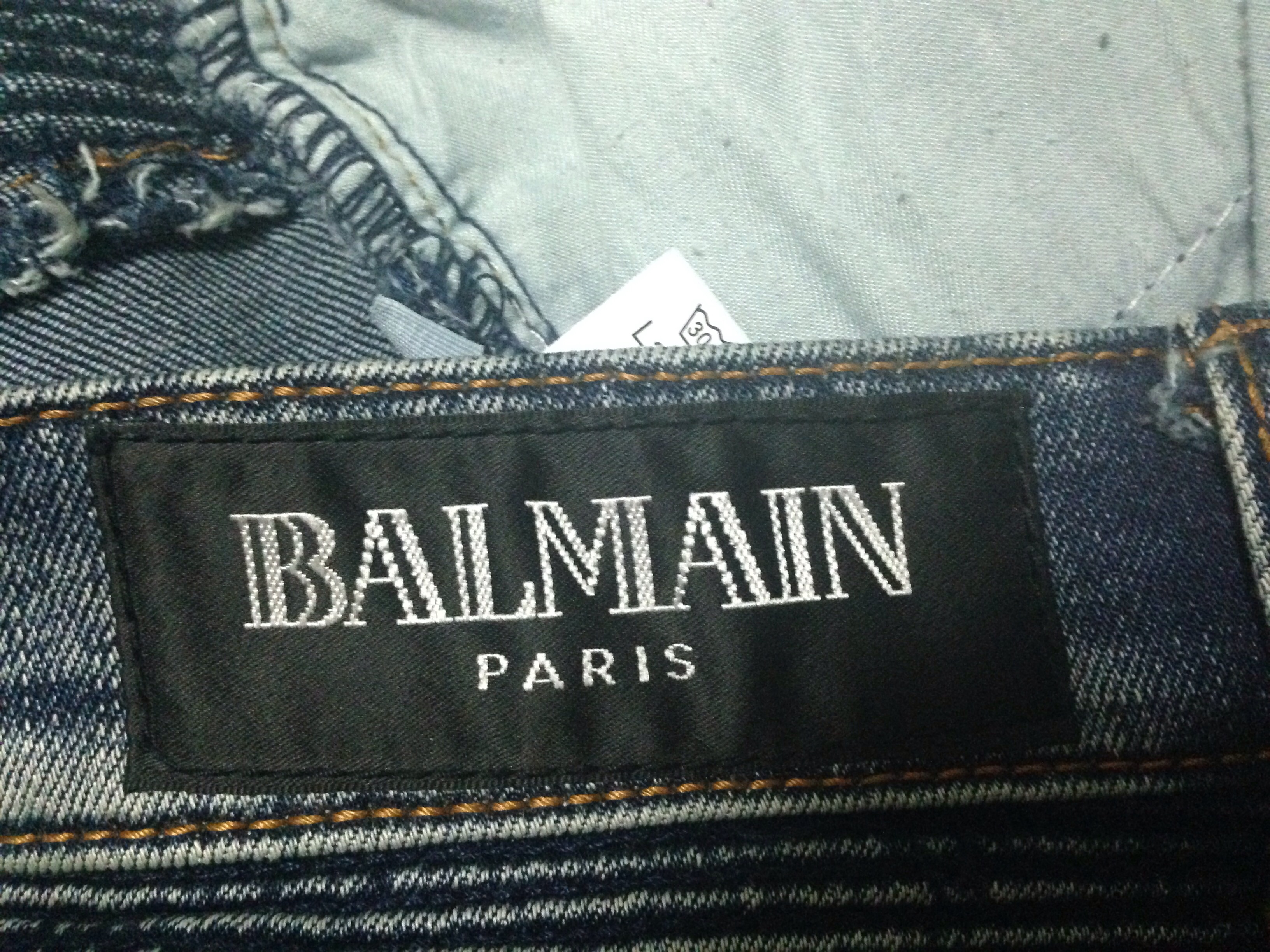 balmain biker jeans. is it fake or real? helpe please | Styleforum