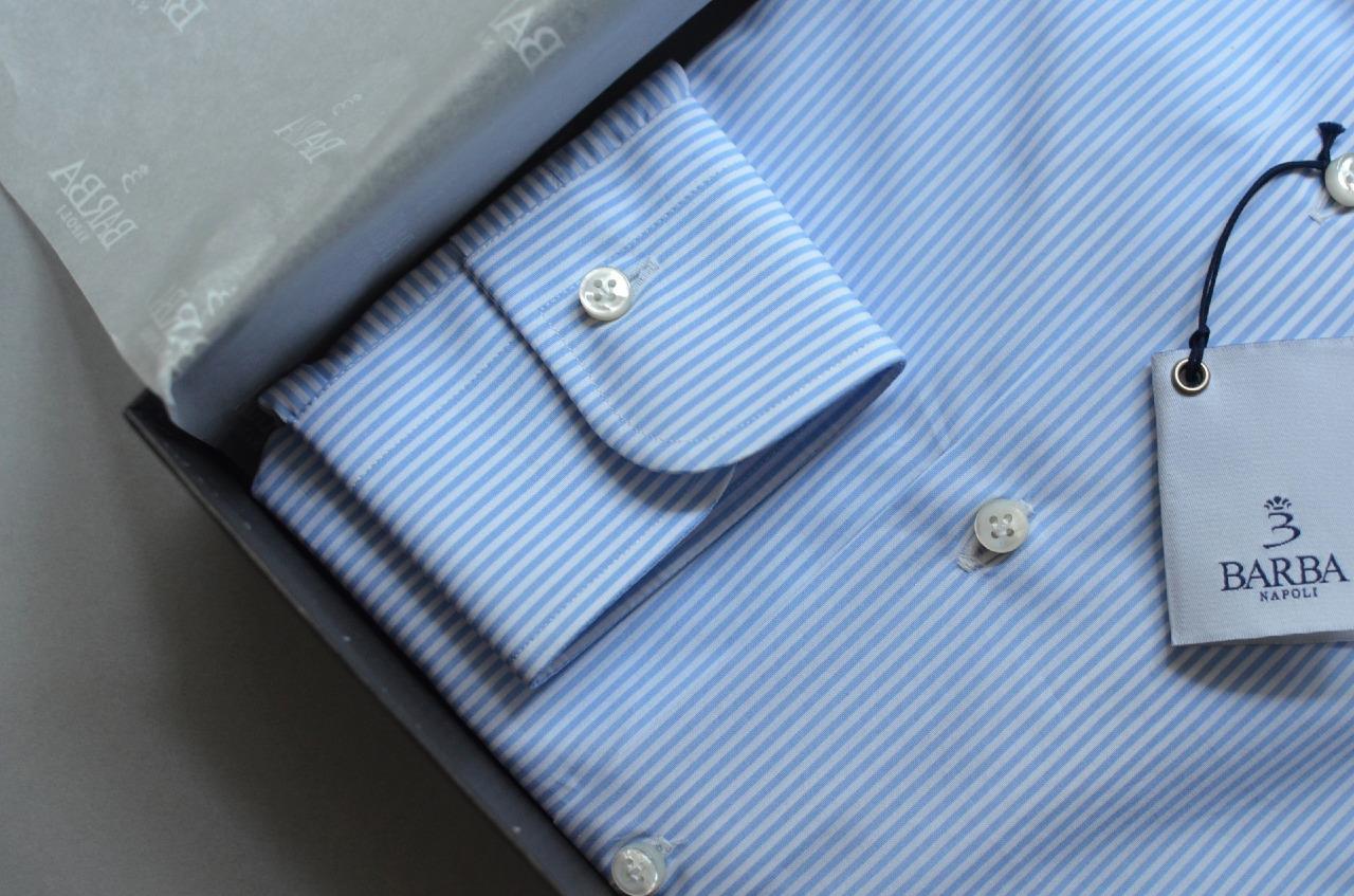 BARBA Napoli Re-up - Staple Shirts Blue, White (popular sizes) | Styleforum