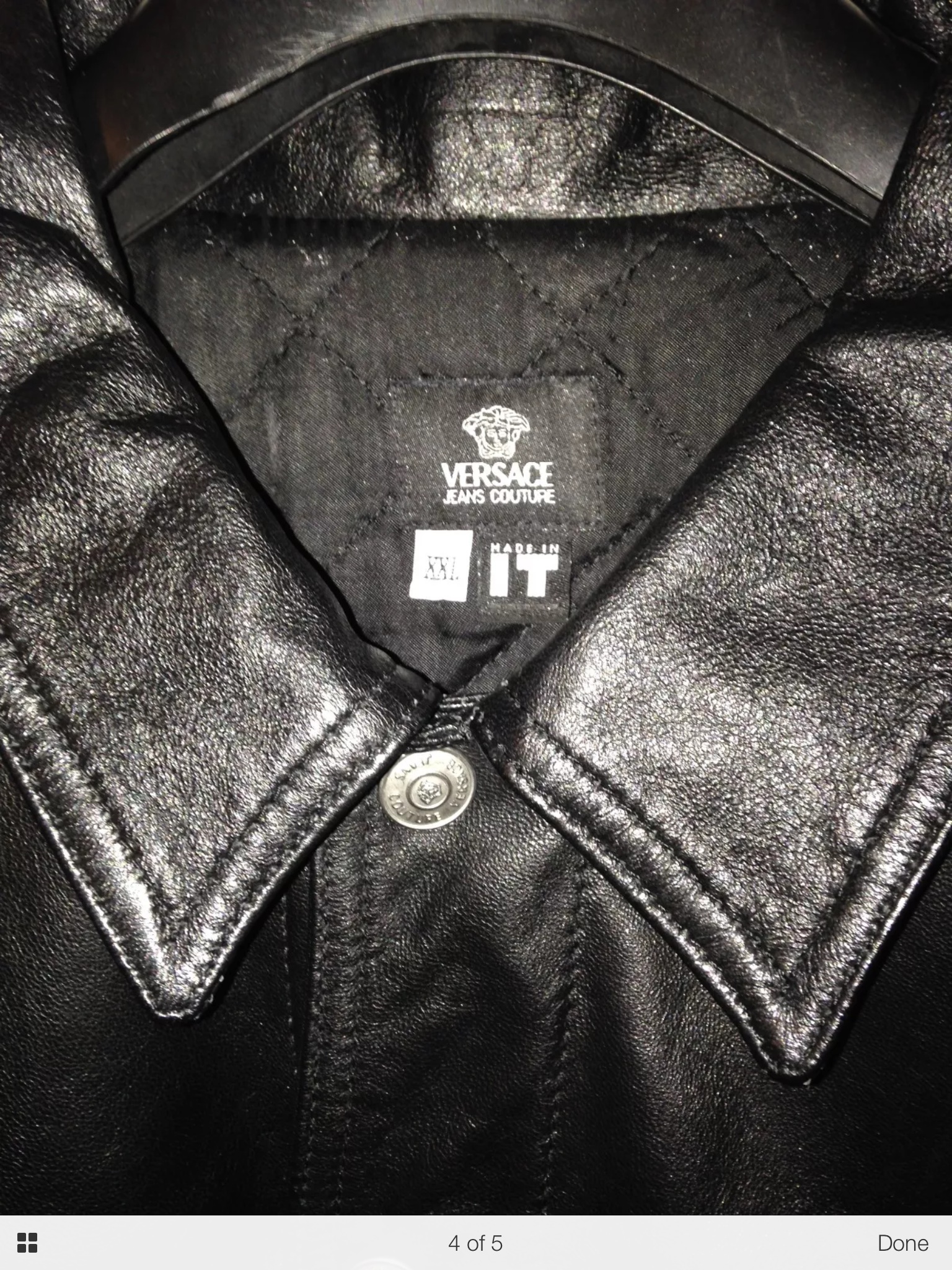 versace jeans leather jacket