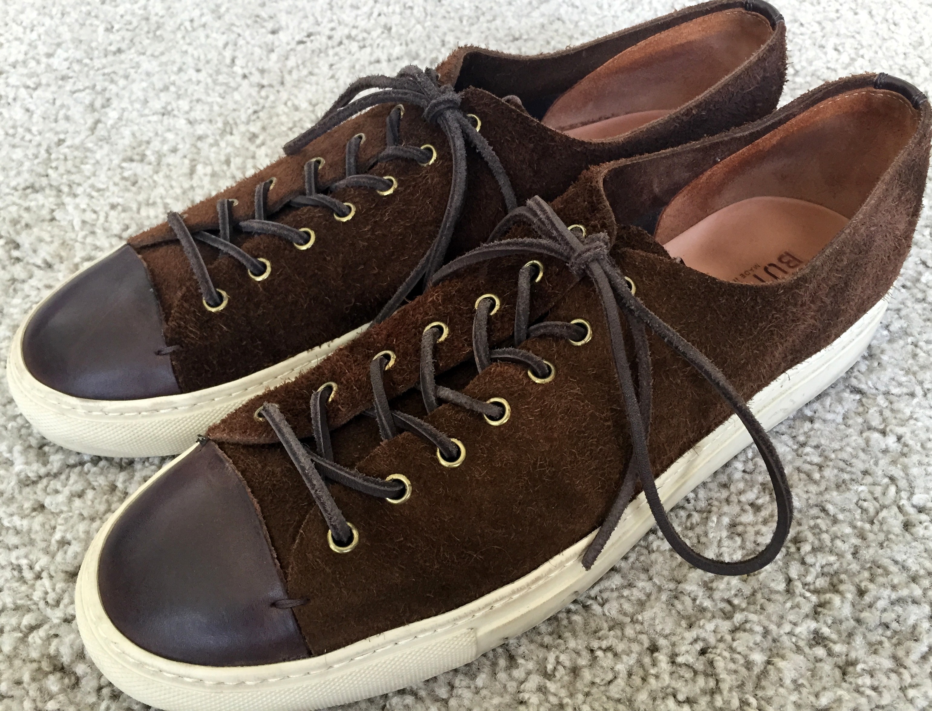 9/4 PRICE DROP! BUTTERO TANINO LOW - SUEDE w/LEATHER TOE - SIZE 45 |  Styleforum