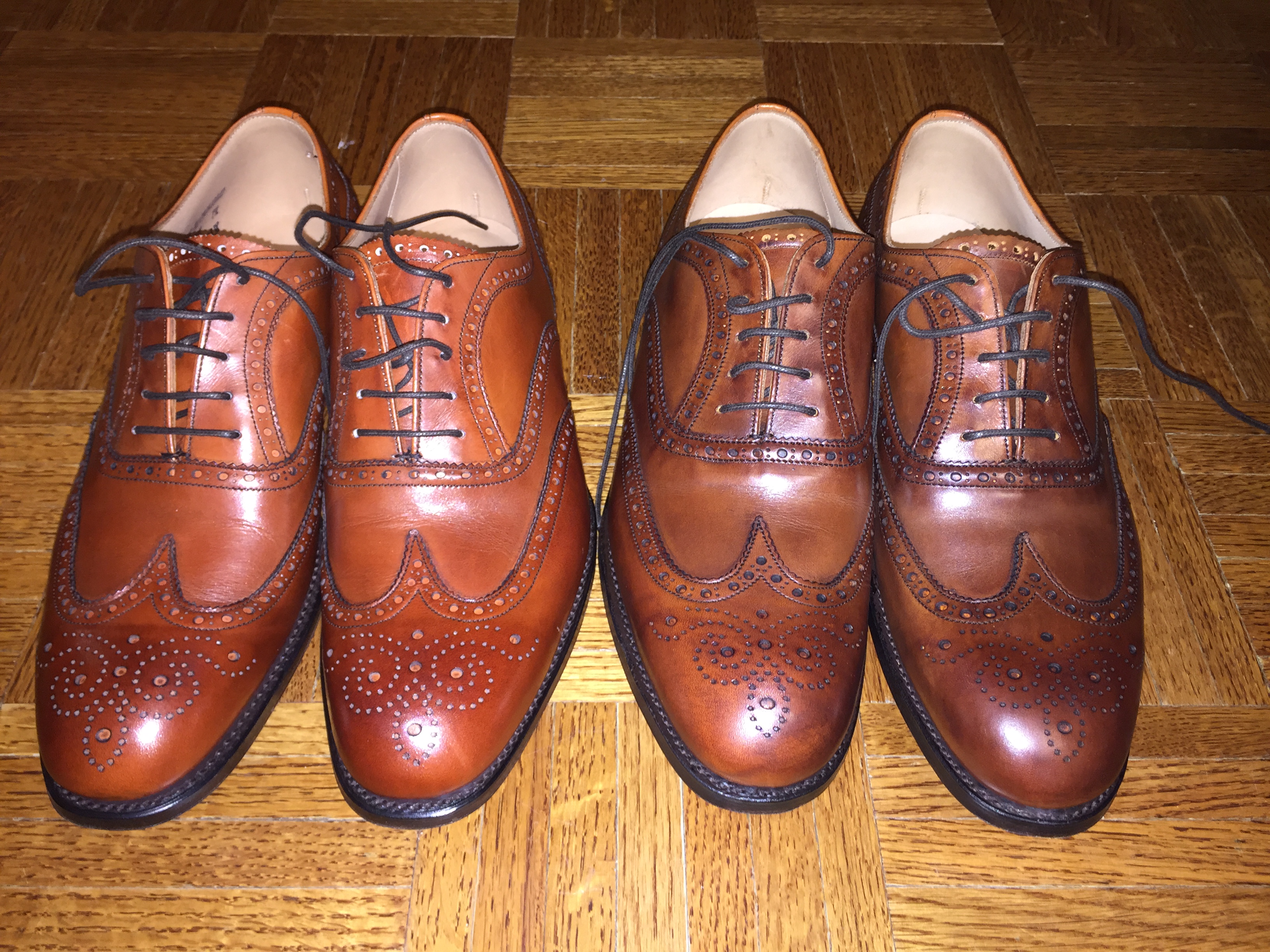 Marked variation among Cheaney shoes 