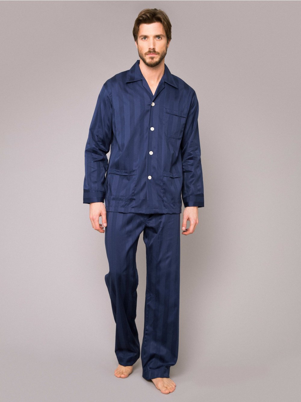 NWT Derek Rose Classic Pajamas Navy Size Medium Retail $275 As Worn by Frank  Underwood! | Styleforum