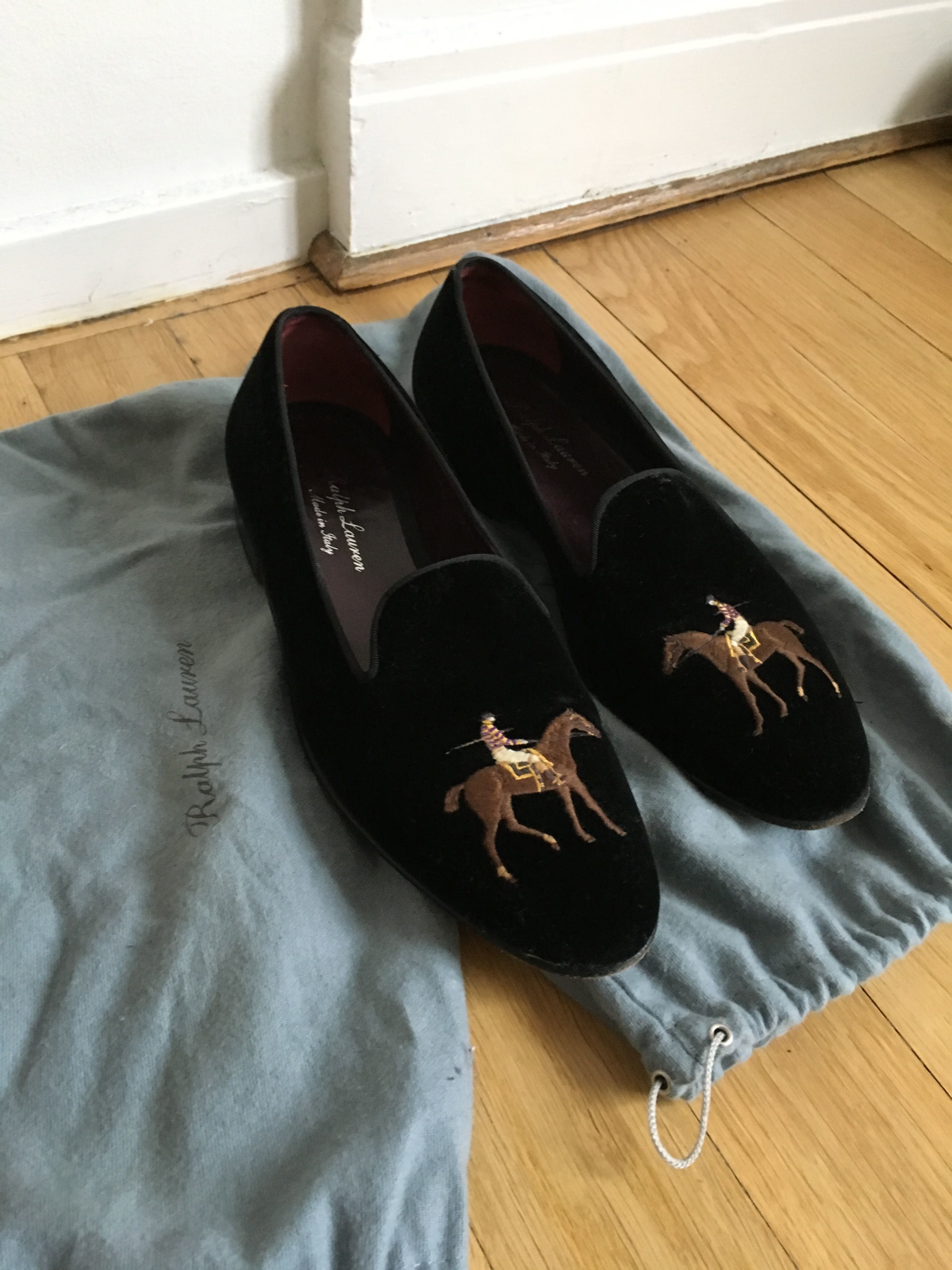 Shoes: RLPL velvet slippers, Charles Tyrwhitt, RL | Styleforum
