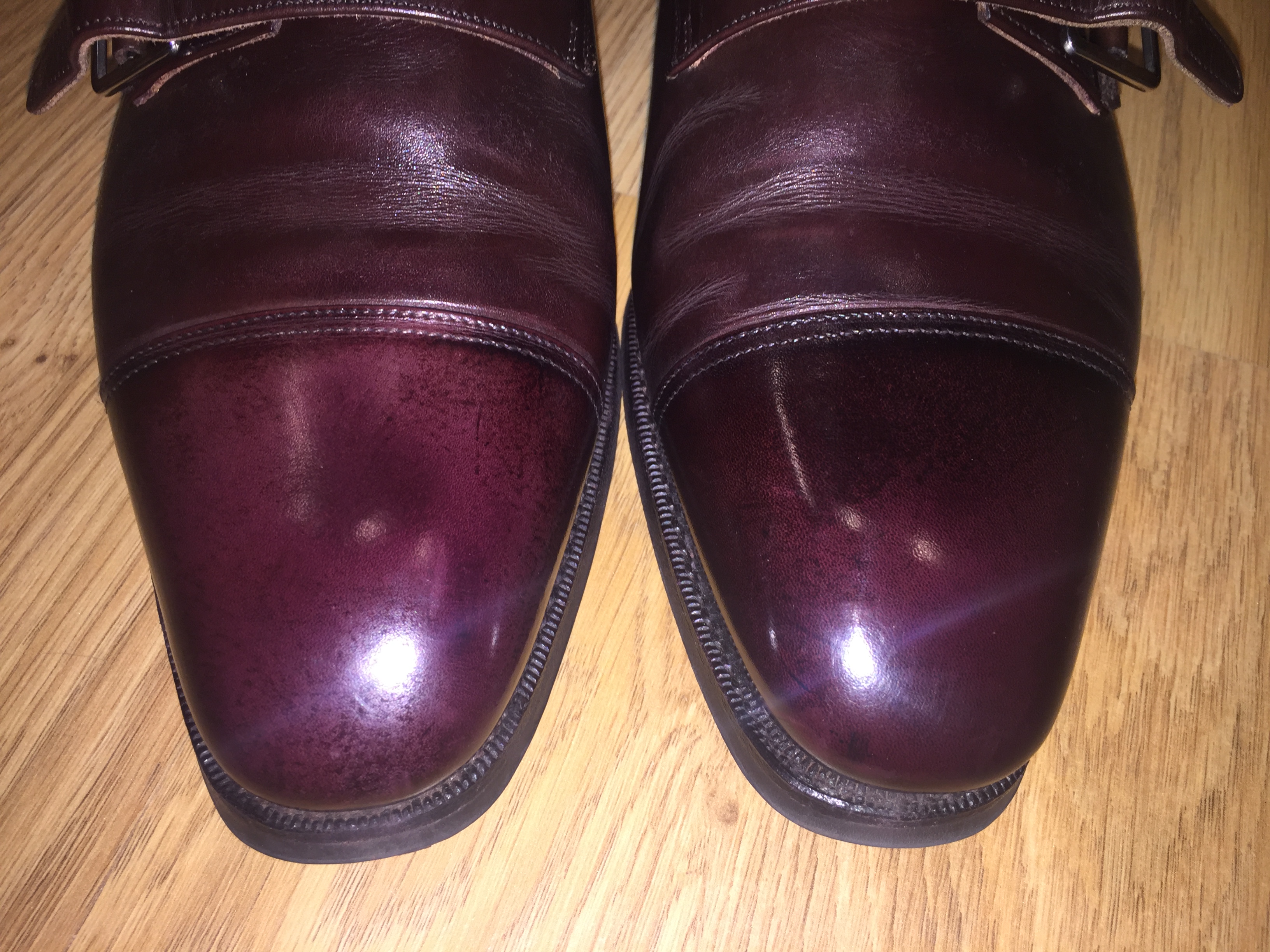 Leather discoloration due to shoe polish | Styleforum