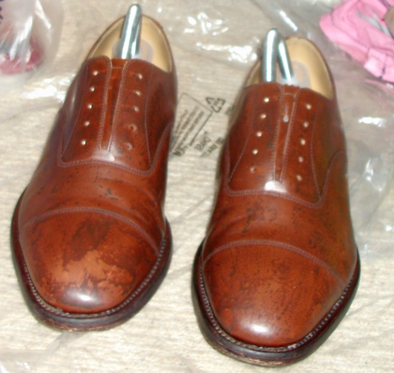 Destroyed Loake Oxford Shoes (Removing liquid polish?) | Styleforum