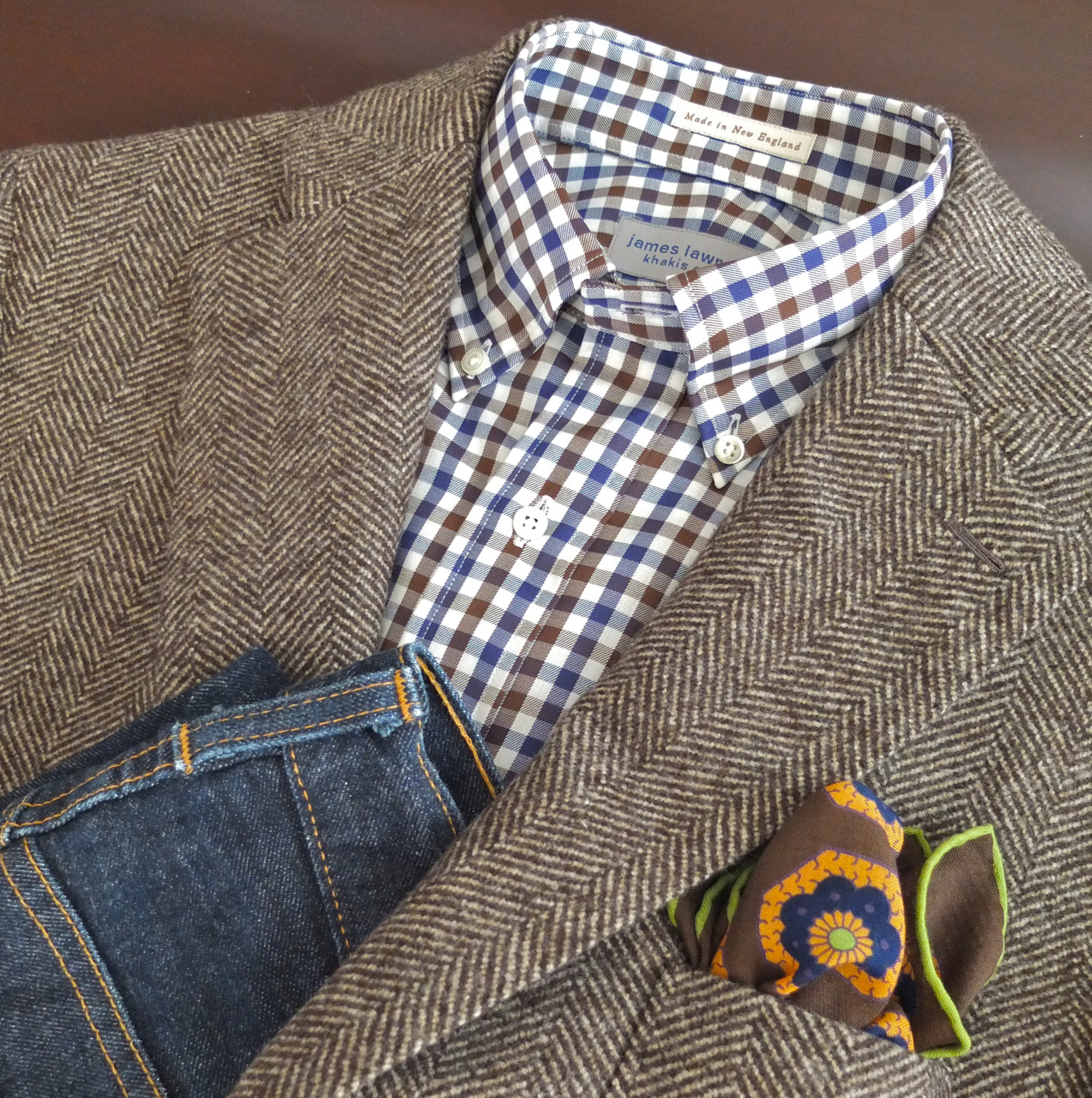 Show me your best Sport Jacket with blue jeans (and list the brand ...