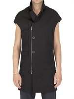 Lanvin - COTTON CANVAS SLEEVELESS VEST COAT