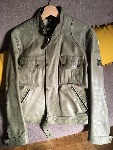 Rare Belstaff Wanted Cougar Leather Jacket. Sz S. Forest Green. | Styleforum