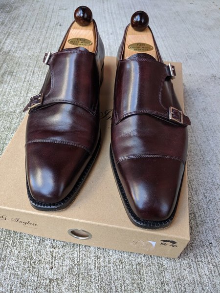 Vass double monk in bordeaux museum calf size 43 | Styleforum