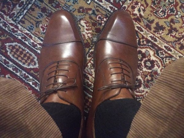 Review of Archibald London Tan Anticato Cap-Toed Oxfords | Styleforum