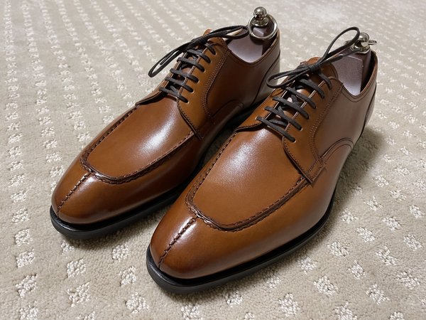 [SOLD] Carmina Mallorca NST Derby Simpson-last NST Shoes 8UK Tan Calf ...