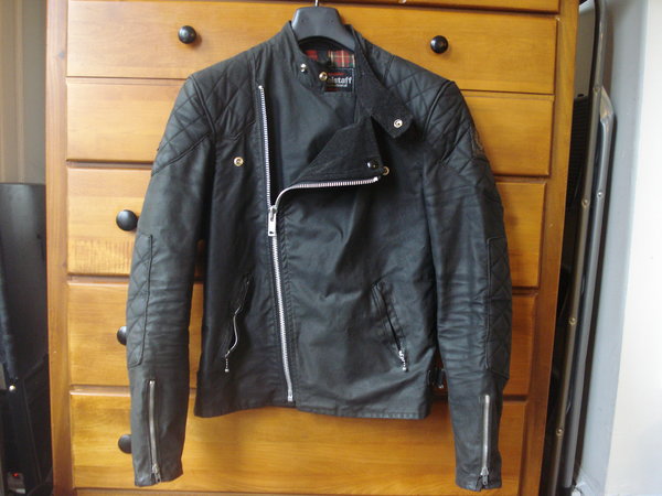 SOLD) Vintage Belstaff Rebel Waxed Cotton Band-Collar Double-Rider, Size 40  (fits ~38/48) | Styleforum