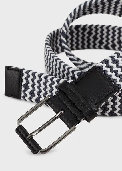 EMPORIO ARMANI Two-Toned Woven Fabric Belt - Navy Blue (2).jpg