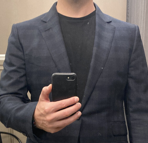 Suit jacket fit question- shoulders too wide? | Styleforum