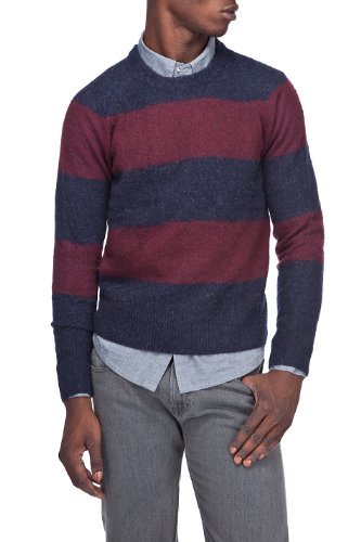 Gant by Michael Bastian Men's Stripe Shaggy Sweater