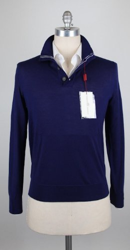 New Luciano Barbera Navy Blue Sweater X Small/46
