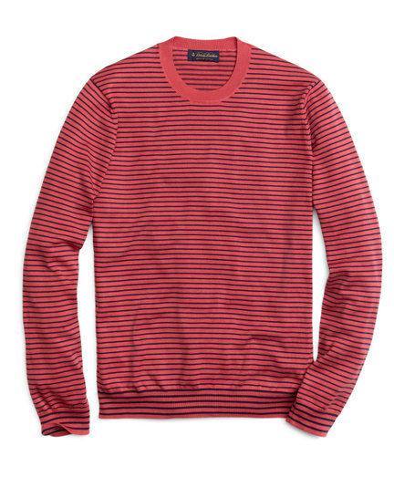 Brooks Brothers Stripe Crewneck Sweater