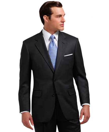 Brooks Brothers Madison Fit Saxxon Wool Herringbone 1818 Suit