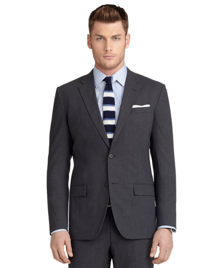 Brooks Brothers BrooksCool® Milano Fit Solid Grey Suit