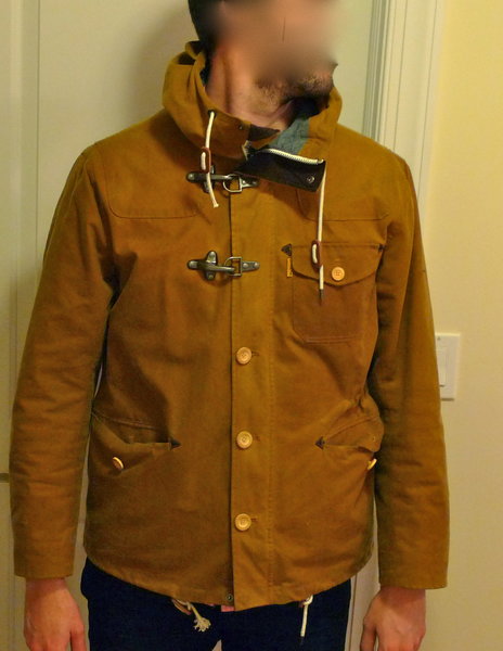 Ben Sherman Modern Classics Tan Hooded Waxed Cotton Jacket PRICE REDUCTION  | Styleforum