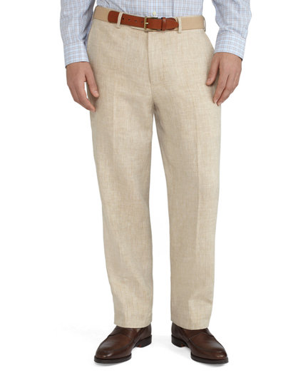 Brooks Brothers Fitzgerald Fit Plain-Front Herringbone Trousers