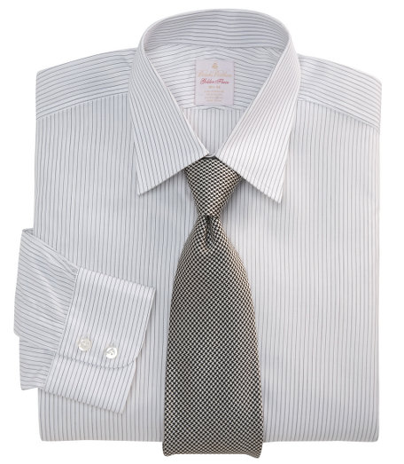 Brooks Brothers Golden Fleece® All-Cotton Regular Fit Pencil Stripe Dress Shirt