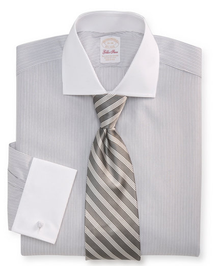 Brooks Brothers Golden Fleece® All-Cotton Regular Fit Framed Stripe French Cuff Dress Shirt