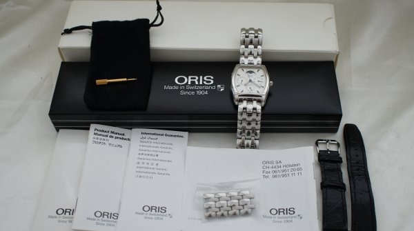 Oris Tonneau Complication Moonphase Dual Time Automatic Watch