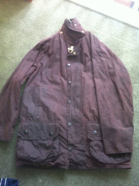Barbour Beaufort Jacket, C40, 102cm in burgundy/brown | Styleforum