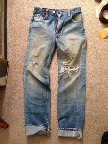 E 502 red tab selvedge jeans size 