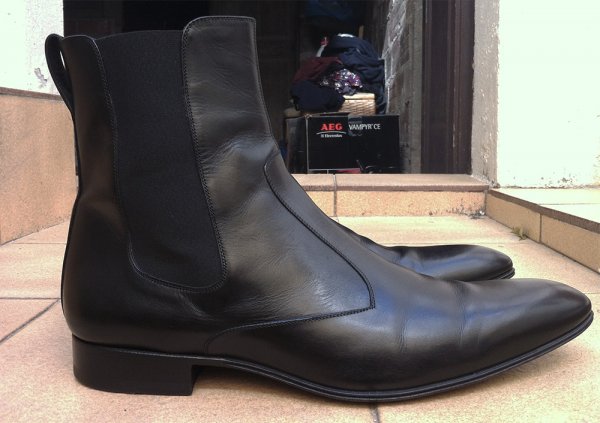 Dior Homme 07 FW Black Leather Chelsea Boots 44 Hedi Slimane | Styleforum