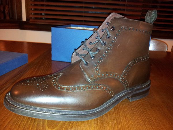 Australia - Loake 1880 Litchfield Brogue Boots - UK 12 F / US 12D - Dark  Brown Burnished Calf, Daini | Styleforum