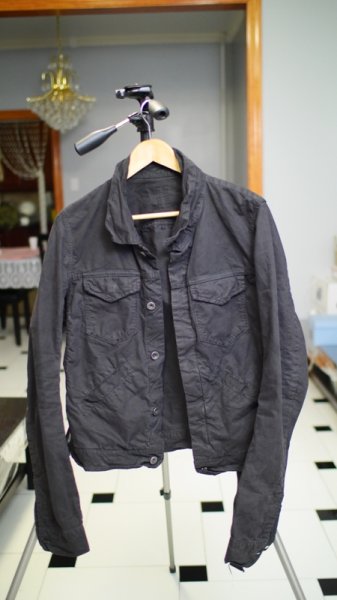 Rick Owens Drkshdw Waxed Cotton Denim Jacket - Size M | Styleforum