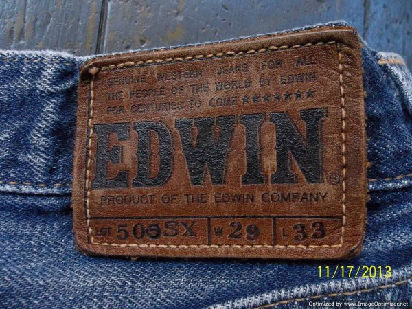 SOLD - Edwin 505 SX selvedge denim, made in Japan, button fly +