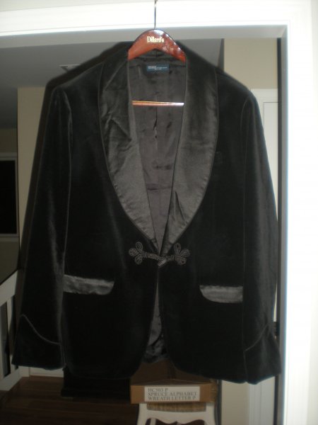 XL Polo Ralph Lauren Black Velvet Smoking Jacket | Styleforum